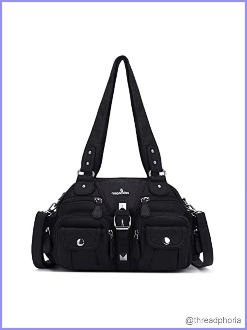 Anti-Scratch Washed PU Leather Hobo Crossbody Bag for Women with Removable